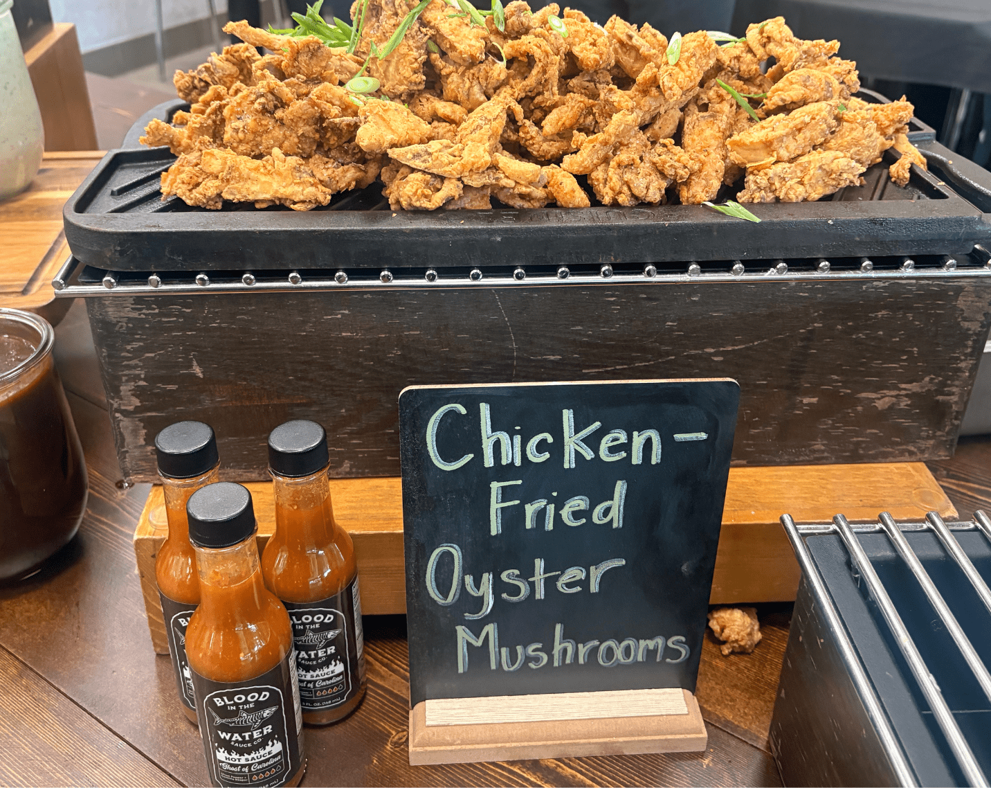 Chicken fried oyster mushrooms. 
